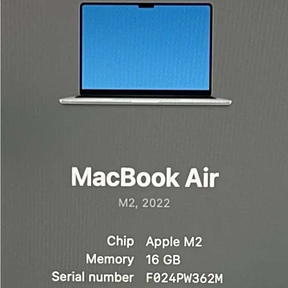Apple MacAir Silver Laptop